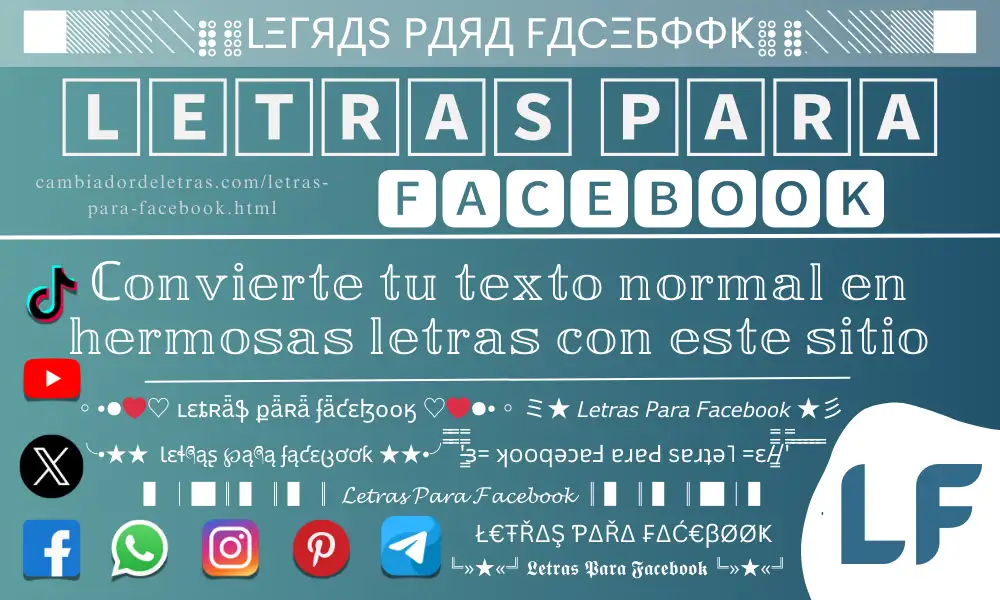 letras para facebook