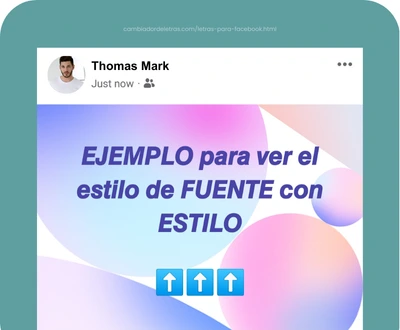 Letras para Facebook