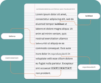 letras facebook para el artículo