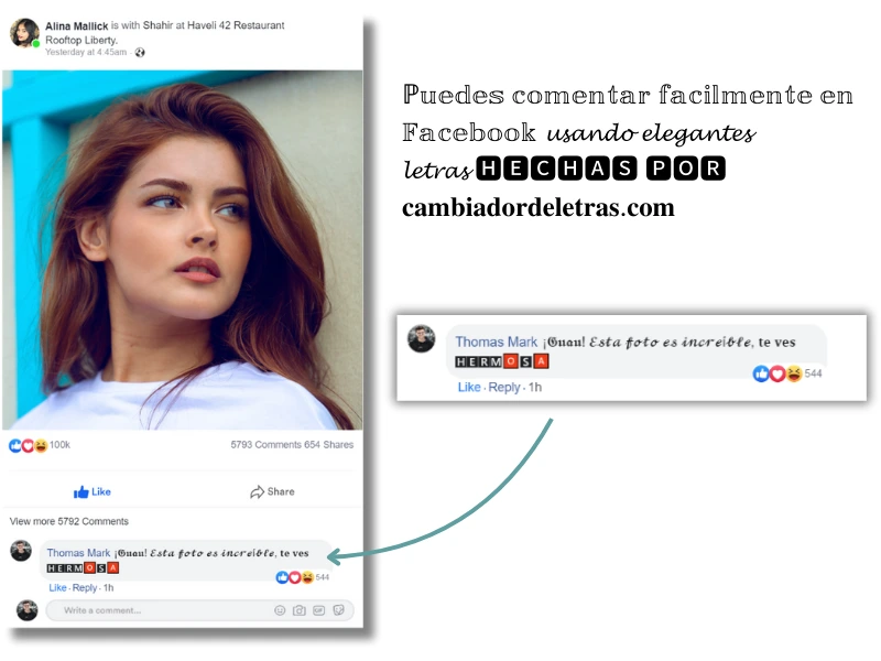 letras para facebook para comentar